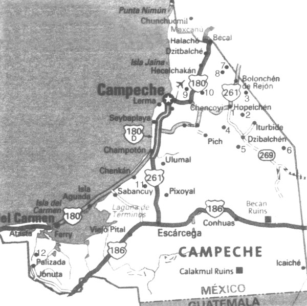 Campeche Map Campeche Map